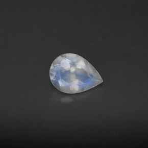 Piedra de luna arcoíris azul natural de 0,52 ct, transparente, transparente / translúcido