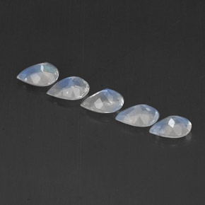 Gemas de Piedra lunar arcoíris Blanco azul natural de  ct, Transparente, Transparente / Translúcido