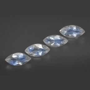 Gemas de Piedra lunar arcoíris Blanco azul natural de  ct, Transparente, Transparente / Translúcido