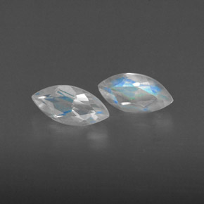 Gemas de piedra de luna arcoíris blanco natural de  ct, transparente, transparente / translúcido