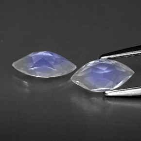 Gemas de piedra de luna arcoíris blanco natural de  ct, transparente, transparente / translúcido