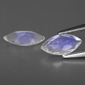 Gemas de Piedra lunar arcoíris Blanco azul natural de  ct, Transparente, Transparente / Translúcido