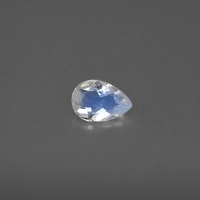 Piedra de luna arcoíris blanco natural de 0,30 ct, transparente, transparente / translúcido