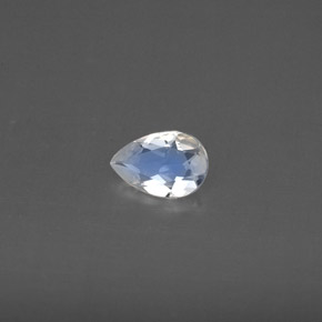 Piedra de luna arcoíris blanco natural de 0,30 ct, transparente, transparente / translúcido