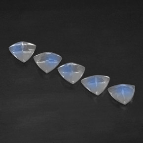Gemas de piedra de luna arcoíris blanco natural de  ct, transparente, transparente / translúcido