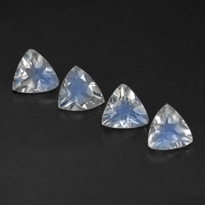 Gemas de Piedra lunar arcoíris Blanco azul natural de  ct, Transparente, Transparente / Translúcido