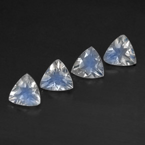 Gemas de Piedra lunar arcoíris Blanco azul natural de  ct, Transparente, Transparente / Translúcido