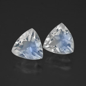 Gemas de Piedra lunar arcoíris Blanco azul natural de  ct, Transparente, Transparente / Translúcido