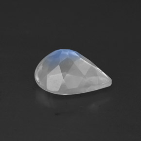 Piedra de luna arcoíris blanco natural de 0,99 ct, transparente, transparente / translúcido