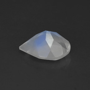 Piedra de luna arcoíris blanco natural de 0,95 ct, transparente, transparente / translúcido