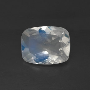 Piedra de luna arcoíris blanco natural de 1,06 ct, transparente, transparente / translúcido