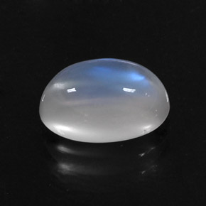 Piedra de luna arcoíris blanco natural de 2,79 ct, corte óvalo, transparente