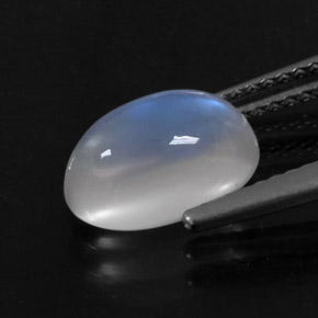 Piedra de luna arcoíris blanco natural de 2,79 ct, corte óvalo, transparente