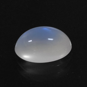 Piedra de luna arcoíris blanco natural de 2,81 ct, corte óvalo, transparente