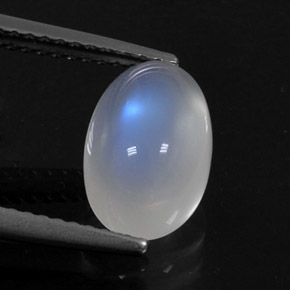 Piedra de luna arcoíris blanco natural de 2,81 ct, corte óvalo, transparente