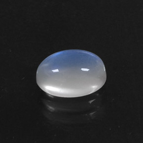 Piedra de luna arcoíris blanco natural de 1,41 ct, corte óvalo, transparente