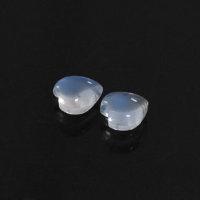 Gemas de piedra de luna arcoíris blanco natural de  ct, forma de corazón, transparente