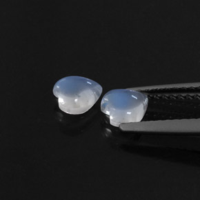 Gemas de piedra de luna arcoíris blanco natural de  ct, forma de corazón, transparente