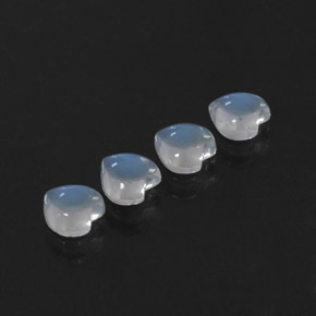 Gemas de piedra de luna arcoíris blanco natural de  ct, forma de corazón, transparente