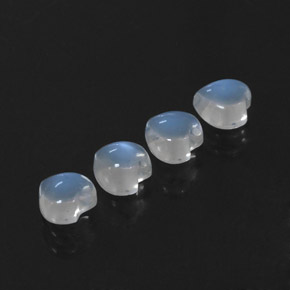 Gemas de piedra de luna arcoíris blanco natural de  ct, forma de corazón, transparente