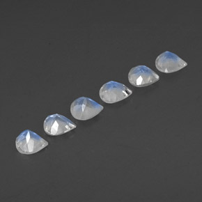 Gemas de piedra de luna arcoíris blanco natural de  ct, en forma de pera, transparente