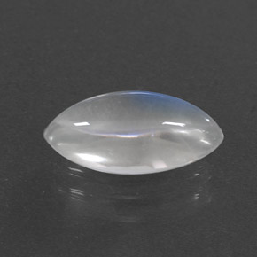 Piedra de luna arcoíris blanco natural de 1,92 ct, marquesa, transparente
