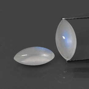 Gemas de piedra de luna arcoíris blanco natural de  ct, marquesa, transparente