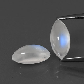 Gemas de piedra de luna arcoíris blanco natural de  ct, marquesa, transparente
