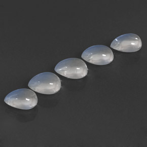 Gemas de piedra de luna arcoíris blanco natural de  ct, en forma de pera, transparente
