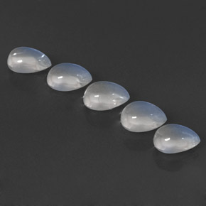 Gemas de piedra de luna arcoíris blanco natural de  ct, en forma de pera, transparente