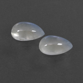 Gemas de piedra de luna arcoíris blanco natural de  ct, en forma de pera, transparente