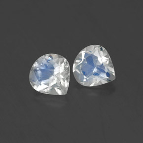 Gemas de piedra de luna arcoíris blanco natural de  ct, en forma de pera, transparente