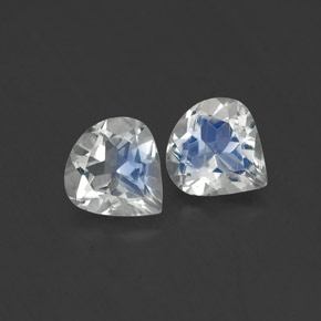 Gemas de piedra de luna arcoíris blanco natural de  ct, en forma de pera, transparente
