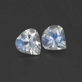 Gemas de piedra de luna arcoíris blanco natural de  ct, en forma de pera, transparente