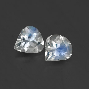 Gemas de piedra de luna arcoíris blanco natural de  ct, en forma de pera, transparente