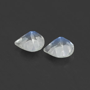 Gemas de piedra de luna arcoíris blanco natural de  ct, en forma de pera, transparente