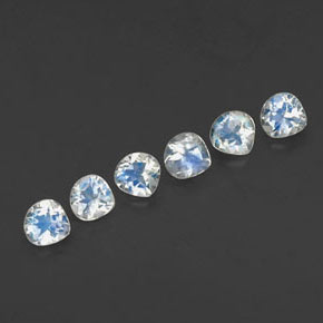 Gemas de piedra de luna arcoíris blanco natural de 1,31 ct, en forma de pera, transparente