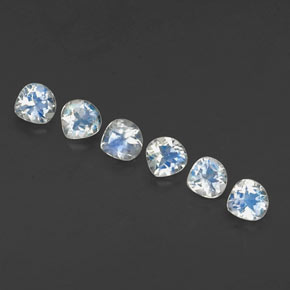 Gemas de piedra de luna arcoíris blanco natural de 1,31 ct, en forma de pera, transparente