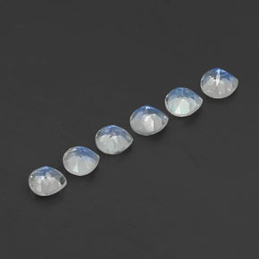 Gemas de piedra de luna arcoíris blanco natural de 1,31 ct, en forma de pera, transparente