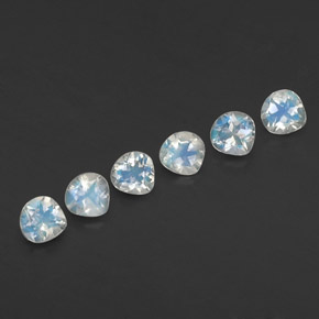 Gemas de piedra de luna arcoíris blanco natural de  ct, en forma de pera, transparente