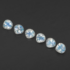 Gemas de piedra de luna arcoíris blanco natural de  ct, en forma de pera, transparente