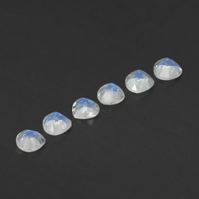 Gemas de piedra de luna arcoíris blanco natural de  ct, en forma de pera, transparente
