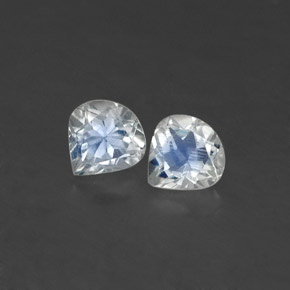 Gemas de piedra de luna arcoíris blanco natural de  ct, en forma de pera, transparente