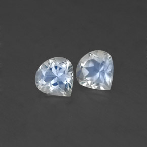 Gemas de piedra de luna arcoíris blanco natural de  ct, en forma de pera, transparente