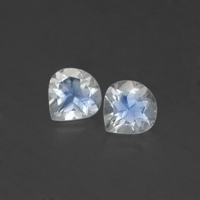 Gemas de piedra de luna arcoíris blanco natural de  ct, en forma de pera, transparente