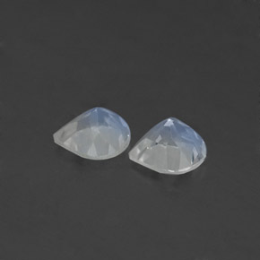 Gemas de piedra de luna arcoíris blanco natural de  ct, en forma de pera, transparente
