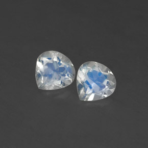 Gemas de piedra de luna arcoíris blanco natural de  ct, en forma de pera, transparente