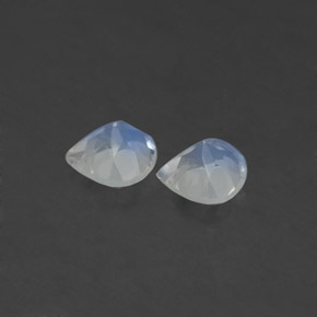 Gemas de piedra de luna arcoíris blanco natural de  ct, en forma de pera, transparente