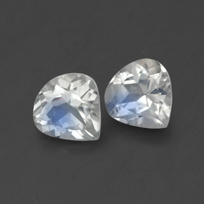 Gemas de piedra de luna arcoíris blanco natural de  ct, en forma de pera, transparente