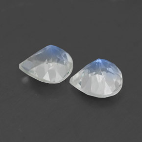 Gemas de piedra de luna arcoíris blanco natural de  ct, en forma de pera, transparente